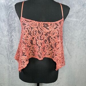 Intimately Free People Lace Cami Top Sequin Detail Sleeveless Blouse S